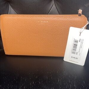 Ted Baker Camel Leather Zip Wallet